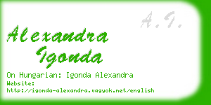 alexandra igonda business card